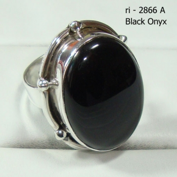 Unique design 925 silver handmade black onyx ring